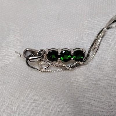 The Genuine Gemstone Channel (England) Peridot 18" 925 Necklace
