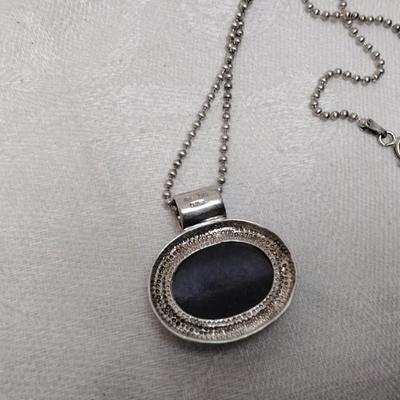 Vintage Lavender Turquoise 18" 925 Necklace