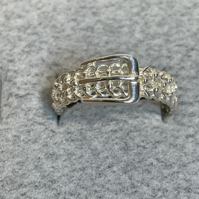 Sterling silver buckle ring 8