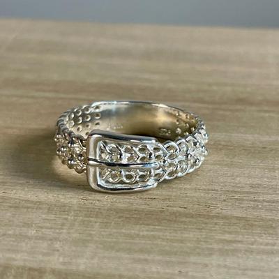 Sterling silver buckle ring 8