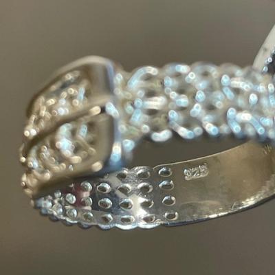 Sterling silver buckle ring 8
