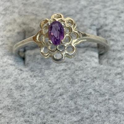 Amethyst Silver ring 11