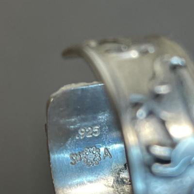 Sterling silver adjustable ring