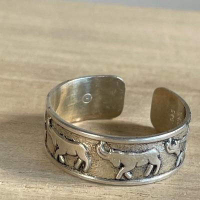 Sterling silver adjustable ring
