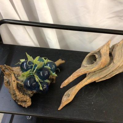 Lucite Grapes and Drift Wood Ducks