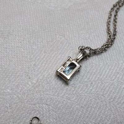Handcrafted Aquamarine Orfevrerie Wiskemann Pendant 18" 925 Necklace