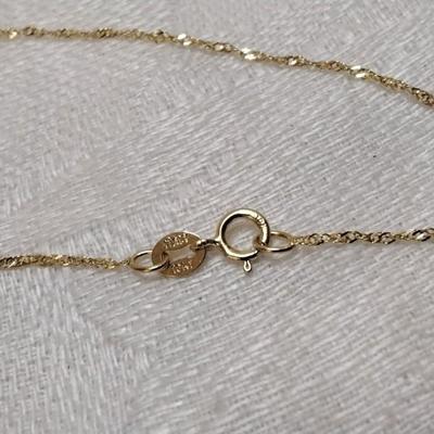 Vintage Cirari Ruby With Diamond Accent 10K 16" Necklace