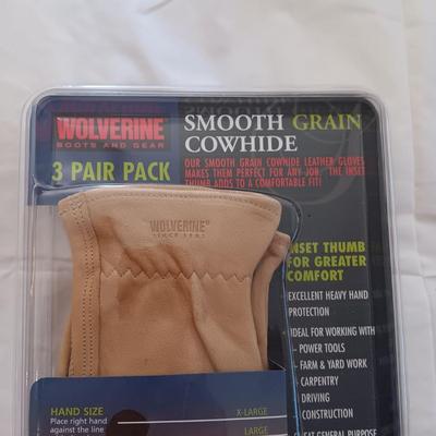 NEW WOLVERINE COWHIDE WORK GLOVES AND MITTENS SIZE MED