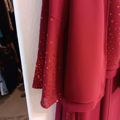 3 PC BURGUNDY OUTFIT BY ELL JAY AND A CHICO'S SWEATER (2)