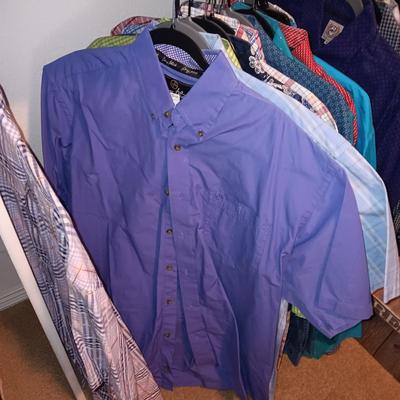 MEN'S SHORT AND LONG SLEEVE WESTERN SHIRTS SIZE LARGE