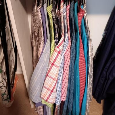 MEN'S SHORT AND LONG SLEEVE WESTERN SHIRTS SIZE LARGE