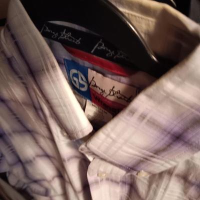 MEN'S SHORT AND LONG SLEEVE ROPER, GEORGE STRAIT, ETC WESTERN SHIRTS (LARGE)
