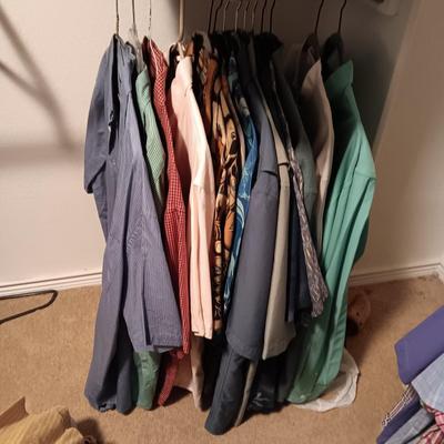 MEN'S CASUAL SHORT AND LONG SLEEVE SHIRTS SIZE L - XL