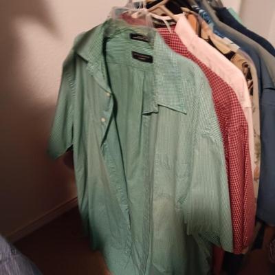 MEN'S CASUAL SHORT AND LONG SLEEVE SHIRTS SIZE L - XL