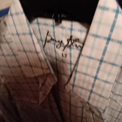 MEN'S SHORT AND LONG SLEEVE ROPER, GEORGE STRAIT, ETC WESTERN SHIRTS (LARGE)