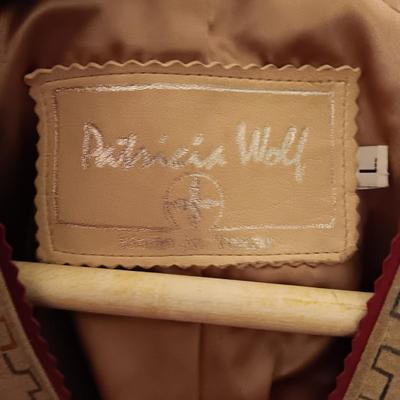 PATRICIA WOLF LEATHER JACKET AND A CHAR SUEDE JACKET (L)