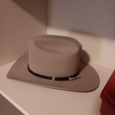 STETSON FELT HAT WITH HARD SIDED CASE SIZE 7 1/8