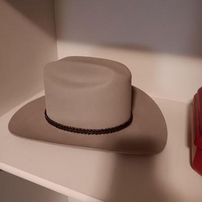 STETSON FELT HAT WITH HARD SIDED CASE SIZE 7 1/8
