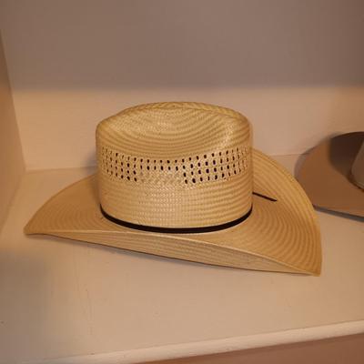 2 WESTERN HATS SIZE 7 1/8