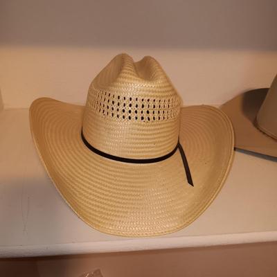 2 WESTERN HATS SIZE 7 1/8
