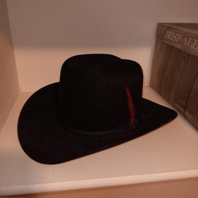 STALLION WESTERN FELT HAT SIZE 7 1/4