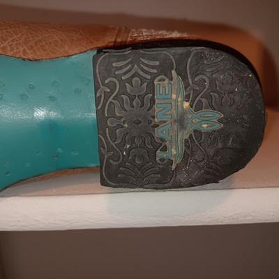 LADIES LANE LEATHER WESTERN BOOTS SIZE 11