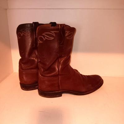 MEN'S LUCCHESE HANDMADE LEATHER WESTERN BOOTS SIZE 10