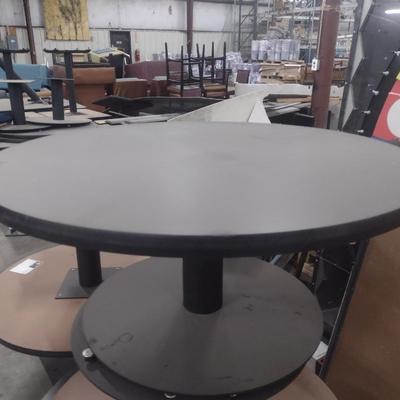 Set of Two Wood Goods Commercial Grade Round Side Table with Round Base 36"x16"