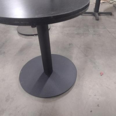 Set of Two Wood Goods Commercial Grade Round Side Table with Round Base 22"x24" Choice B