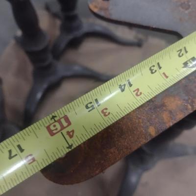 Set of Four Solid Metal Post Commercial Dining Table Pedestals