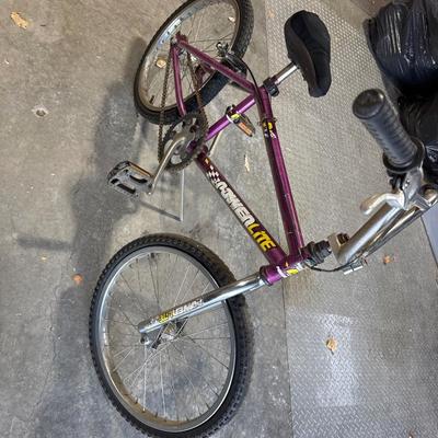 Vintage purple power light bike