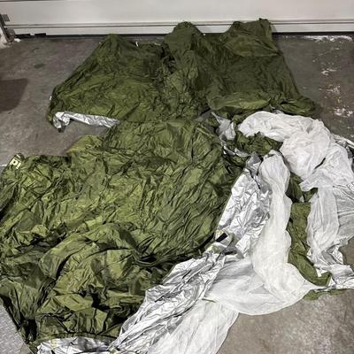 Green camping tent