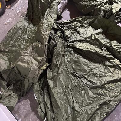 Green camping tent
