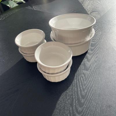 CorningWare dishes and ramekins