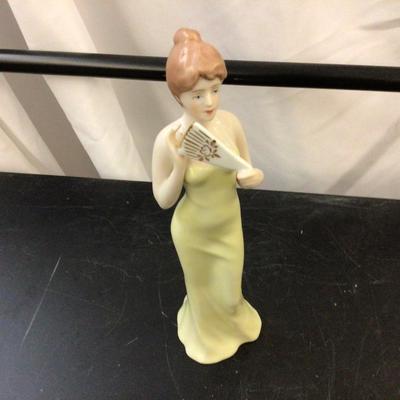 Czechoslovak Lady Statue Signed Fuk