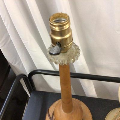 MCM Metal Lamp and Wood Table Lamp