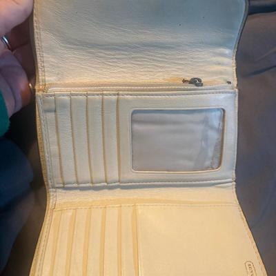 Coach Cream and Gold Wallet