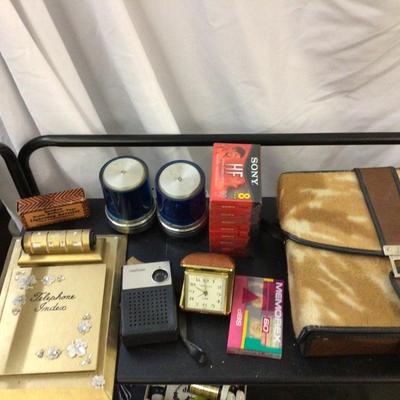 Radios, Cassettes in Cowhide Holder, Blank Cassettes, Plus More