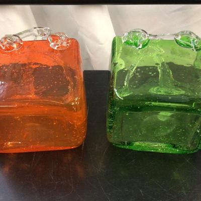 Four Newer Glass Baskets