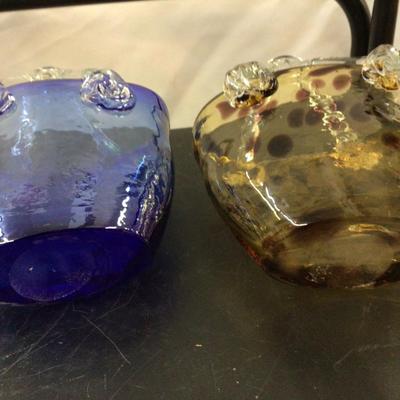 Four Newer Glass Baskets