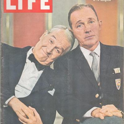 Maurice Chevalier and Bing Crosby Life Magazine. March 10, 1961