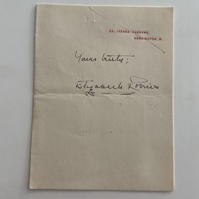 Elizabeth Robins signature cut 
