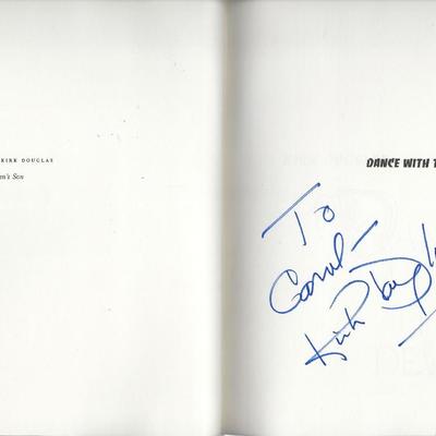 Dance with the Devil Kirk Douglas signed book