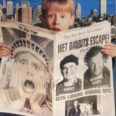 Home Alone 2 cast signed movie poster 