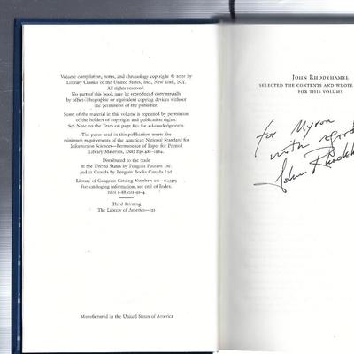 John Rhodehamel signed book
