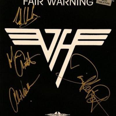 Van Halen signed music book