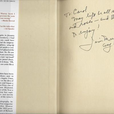 Jim Murray signed autobiography