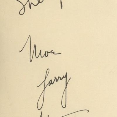 Three Stooges original signatures. GFA Authenticated
