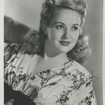 Betty Grable signed photo. GFA Authenticated