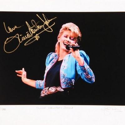 Olivia Newton-John signed limited edition photo 